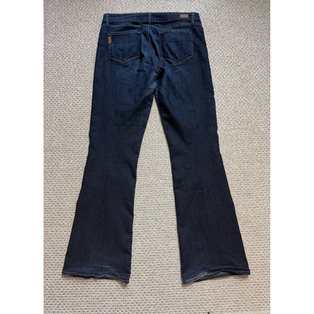 Paige Skyline Boot Dark Wash Bootcut Jeans Size 32‎ Womens Stretch Denim